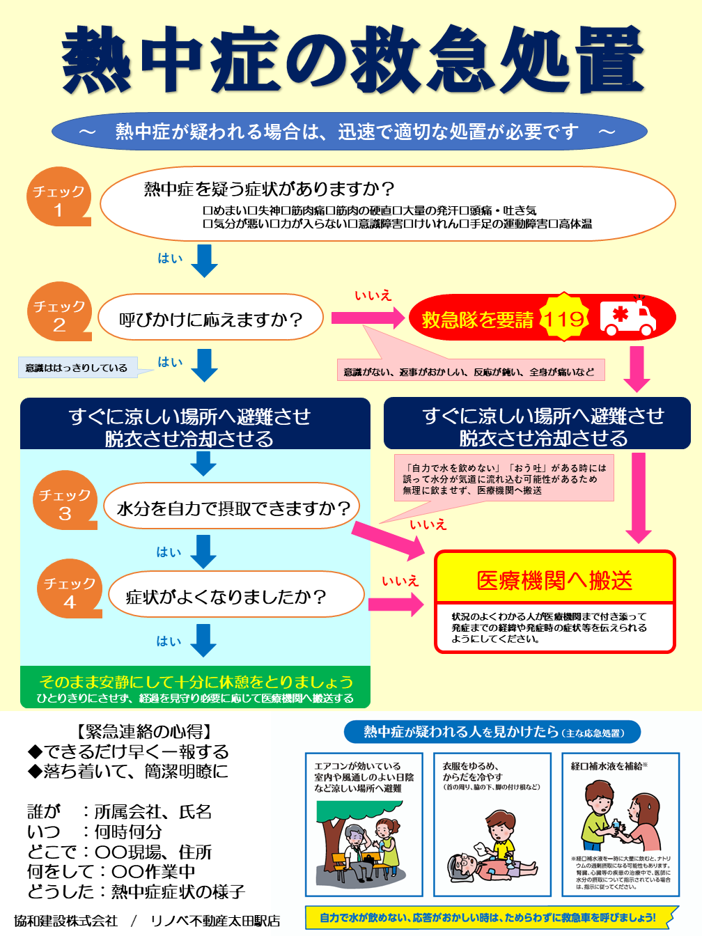 職場における熱中症対策体制の周知徹底